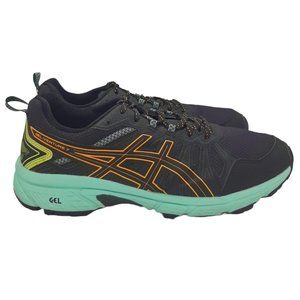 Asics Gel Venture 7 Black Orange Pop Trail Running Shoes SZ 10